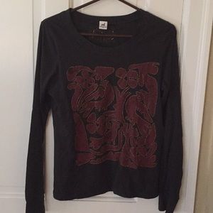 Peruvian Connection long sleeve 100% cotton tee